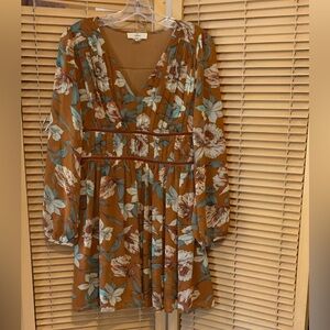 Fall floral dress by “Entro” size small